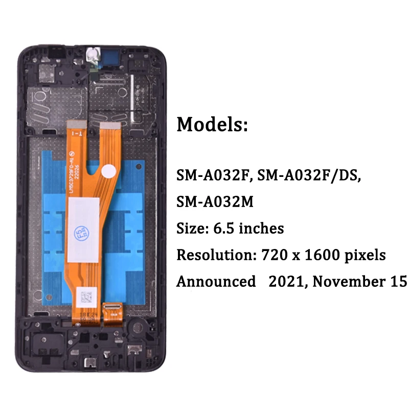 6.5 ''dla Samsung A03 Core A032 A032F wyświetlacz LCD z ekranem dotykowym Digitizer SM-A032F/DS LCD