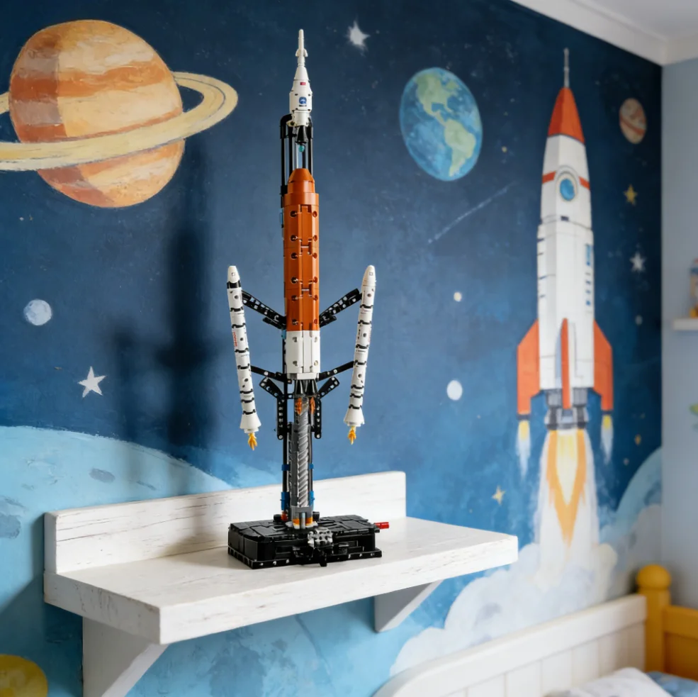 Disney 42221, 632 Piezas, Bloques de Construcción de Cohetes, Modelo de Nave Espacial, Juguete Educativo para Niños, Regalo de Navidad, Adorno para Escritorio