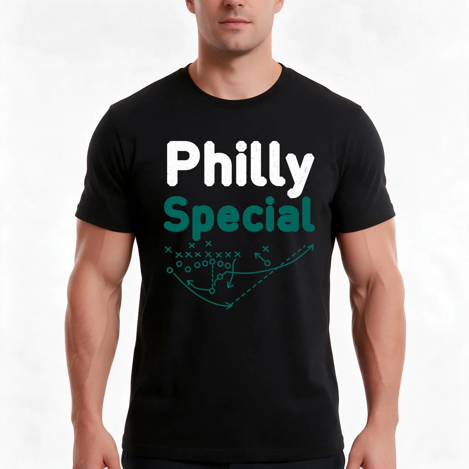 Philly Special Gift T-Shirt, Summer Casual Cotton Tee, Oversized Streetwear Tops, Vintage Graphic Print, Loose Fit Short Sleeve