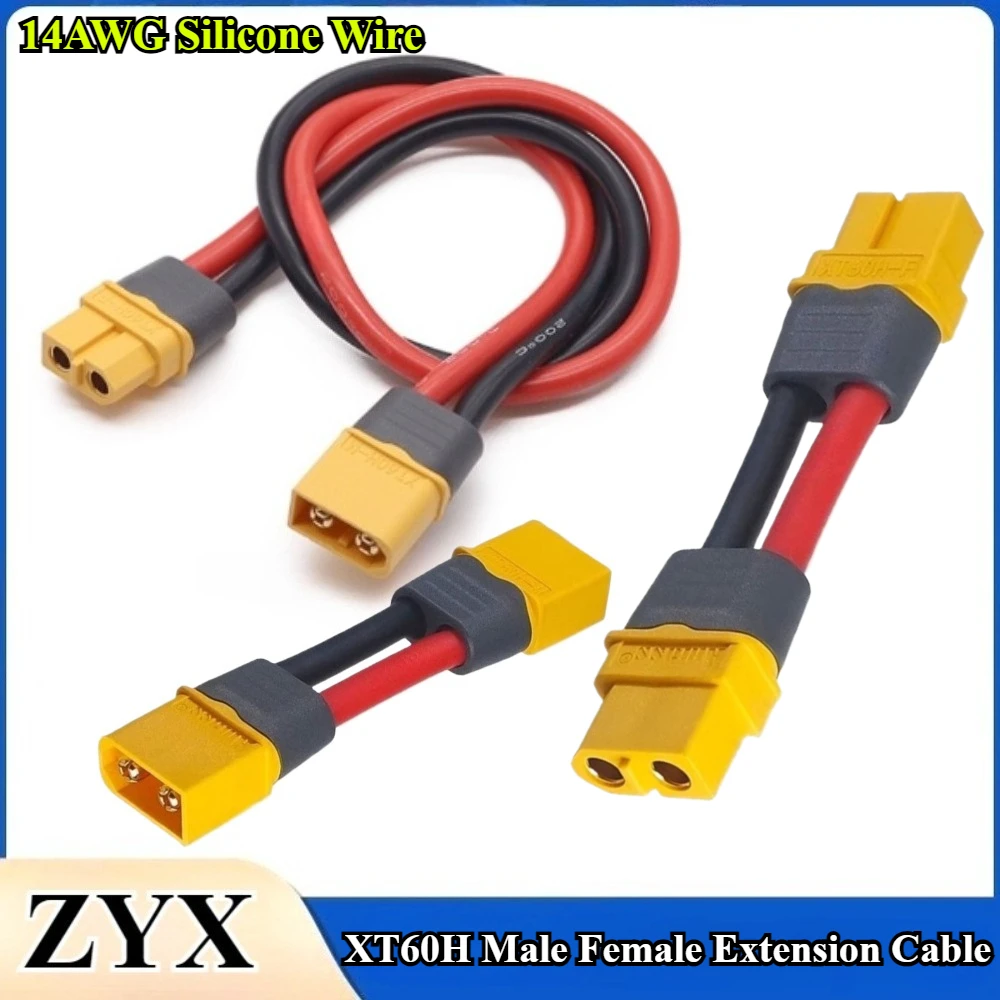 

XT60H удлинительный кабель-переходник «папа/мама» с силиконовым проводом 14AWG 10/15/20/30/40-100 см для двигателя RC Lipo Battery
