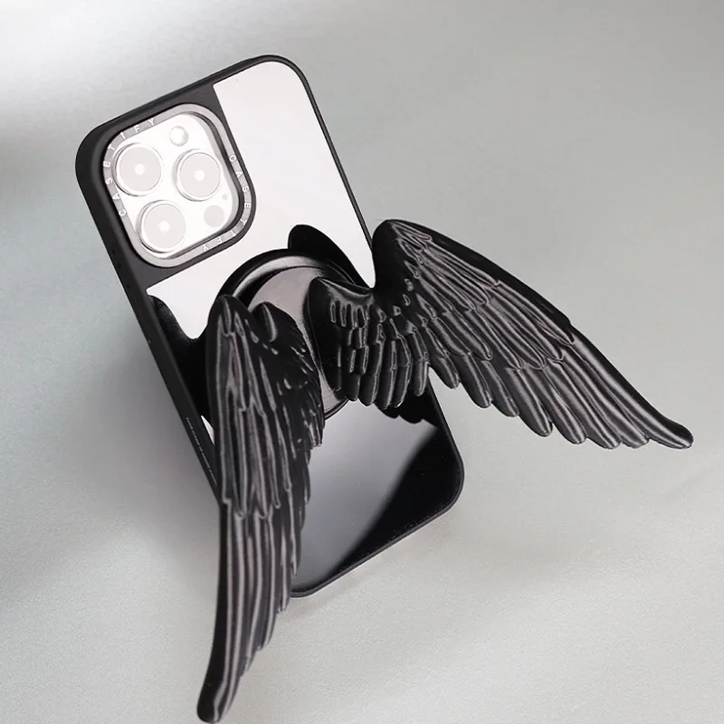 

Angel Wings Phone Stand for Iphone 17 Personalized Magnetic Ring 3D Printing Custom Universal Phone Holder Decorative Accessory