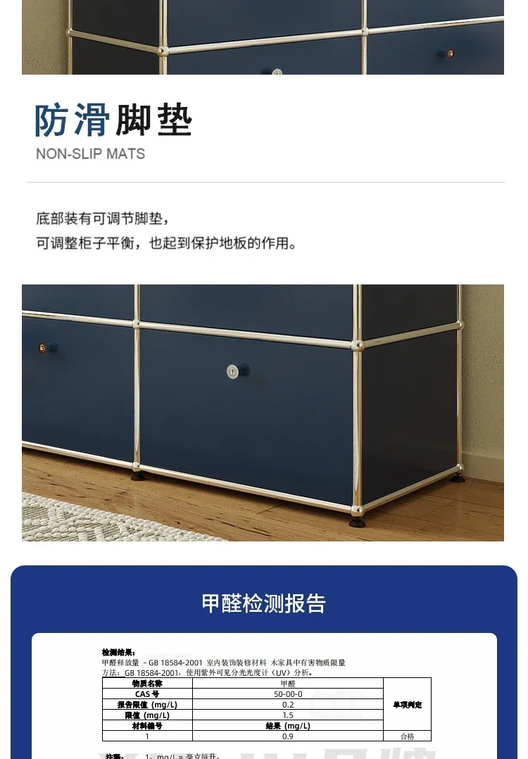 Living Room Sideboard Medieval Cabinets Storage Dining Modern Metal Stainless Steel Frame Wood Customizable Cabinet with Locker
