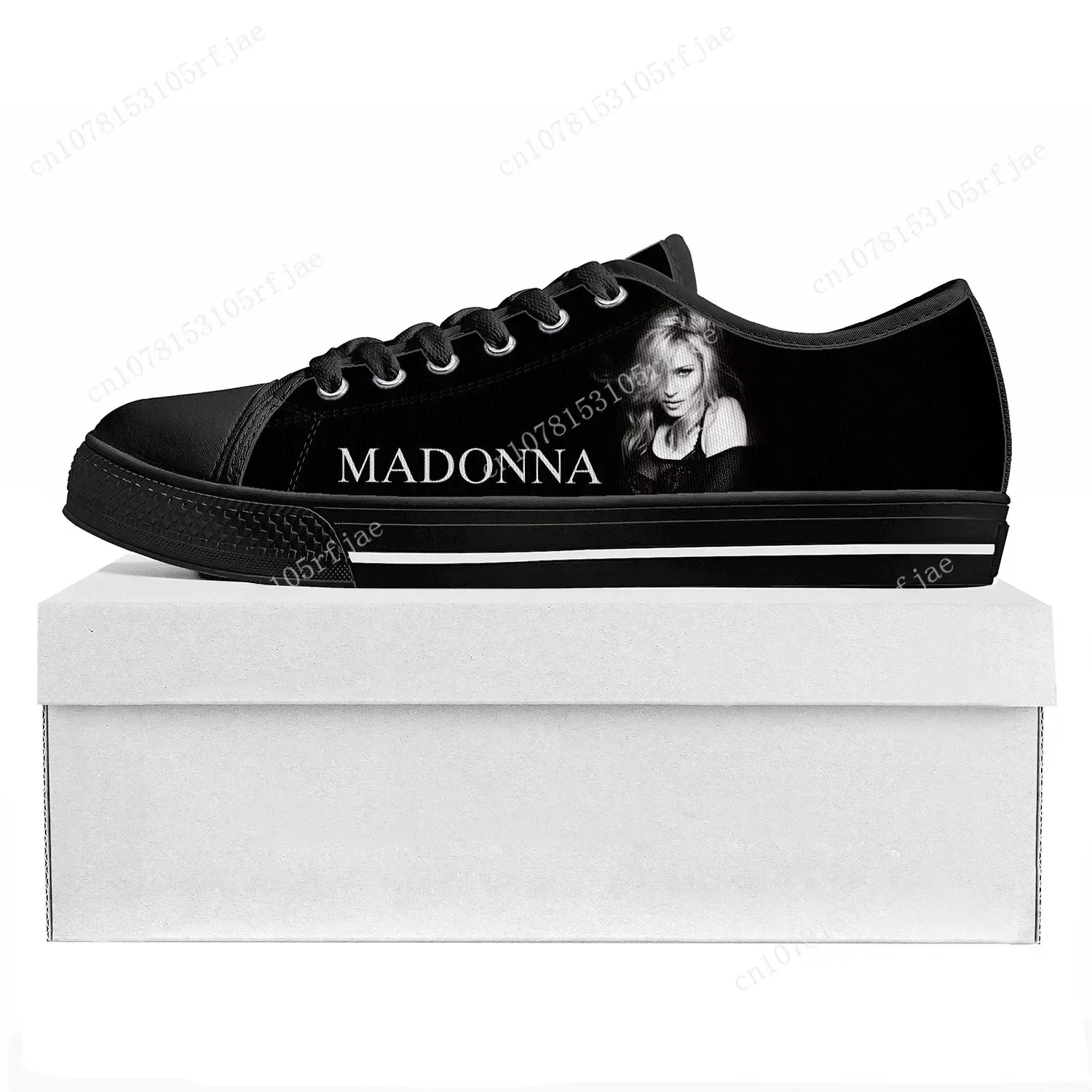 

Madonna Pop Rock Singer Low Top High Quality Sneakers Mens Womens Teenager Canvas Sneaker Couple Shoes Custom Shoe Disco Fashion