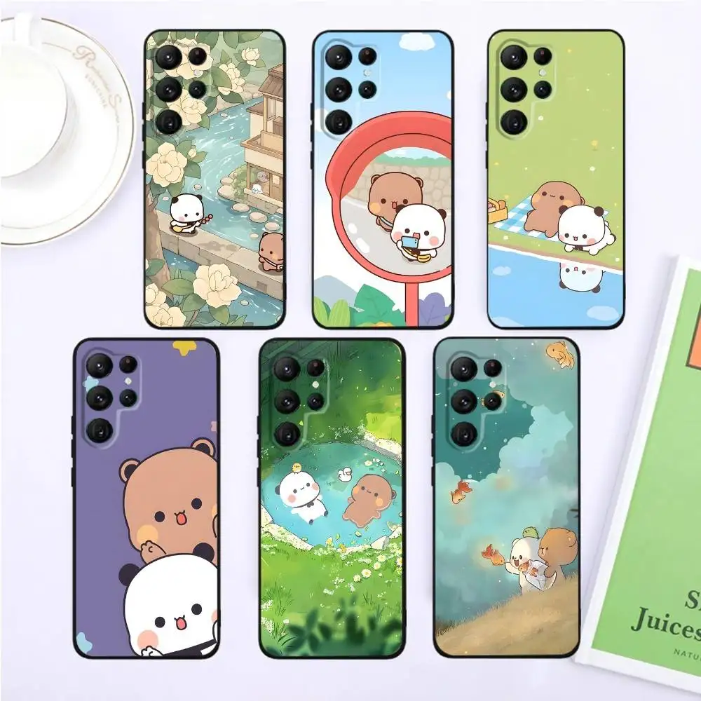 

Cute B-BuBu D-DuDu Phone Case For Samsung S25,S24,S23,22,21,Ultra,Pro,S10,S30Plus,20lite Black Cover