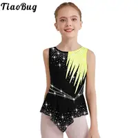 Vestido de leotardo de gimnasia rítmica para niñas, traje de actuación con diamantes de imitación para patinaje artístico, Rumba, baile latino, Cha-Cha