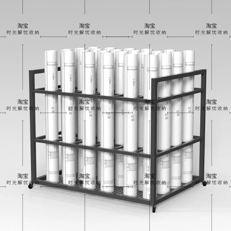 Engineering Drawings Storage Display Stand Storage Storage Arrangement Placement Blueprint Paper Rack Display Blueprint Rack