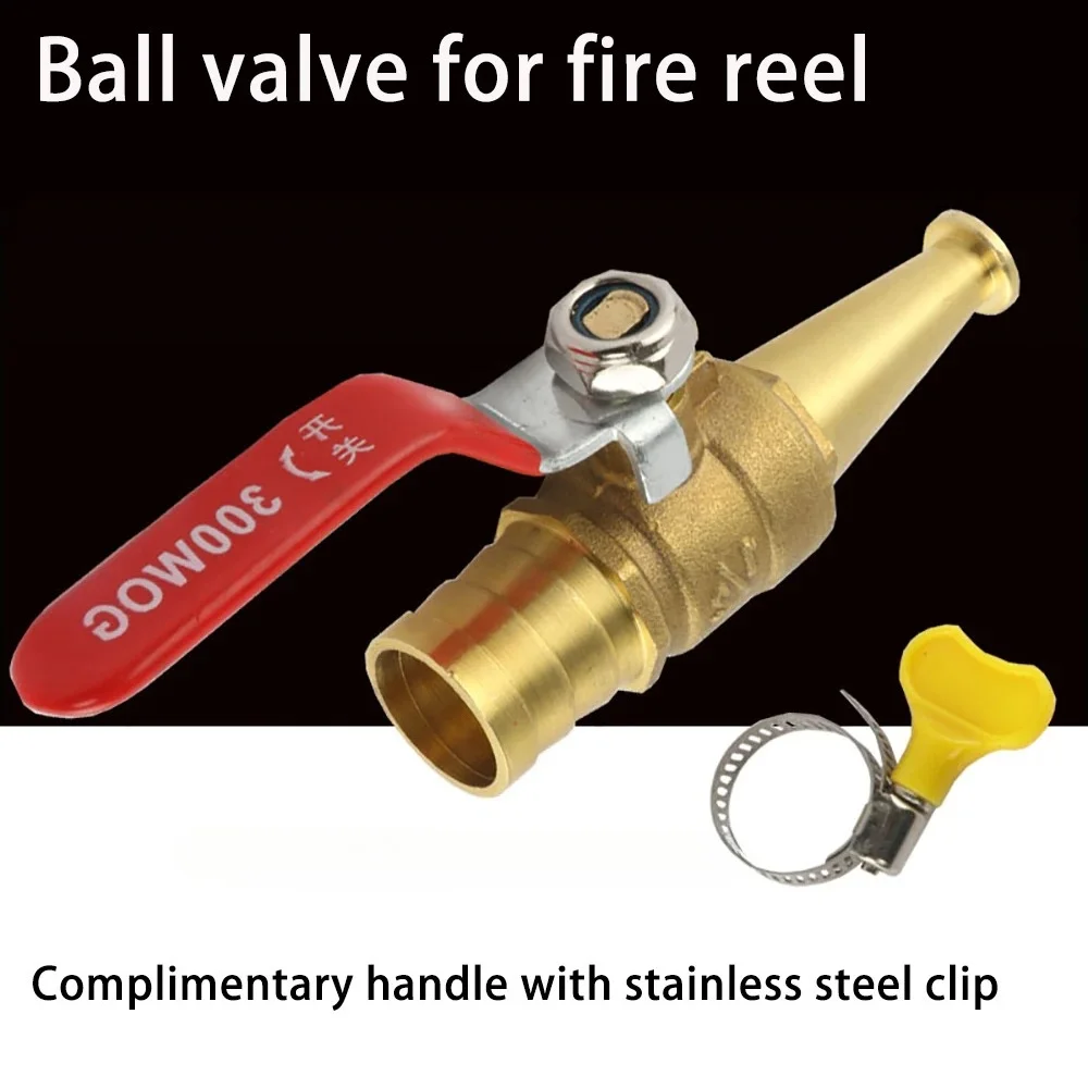 

Fire Reel Hose Connector Switch Gun 1/2 Inch Copper Ball Valve Pagoda Nozzle Spray Gun Accessories High Pressure Water Gun
