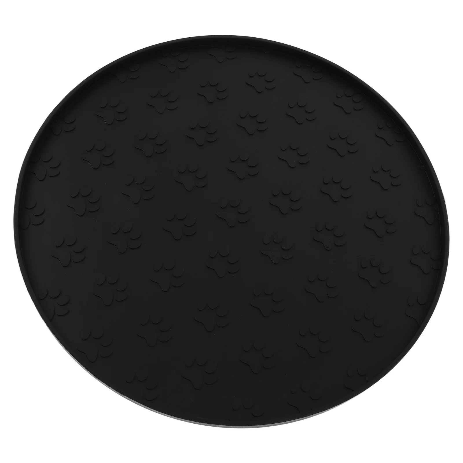 

Round Raised Edge Silicone Pet Feeding Mat Waterproof Non Slip Dog Food Mat Pet Bowl Placemat for Cats Puppies Kitten Food Tray