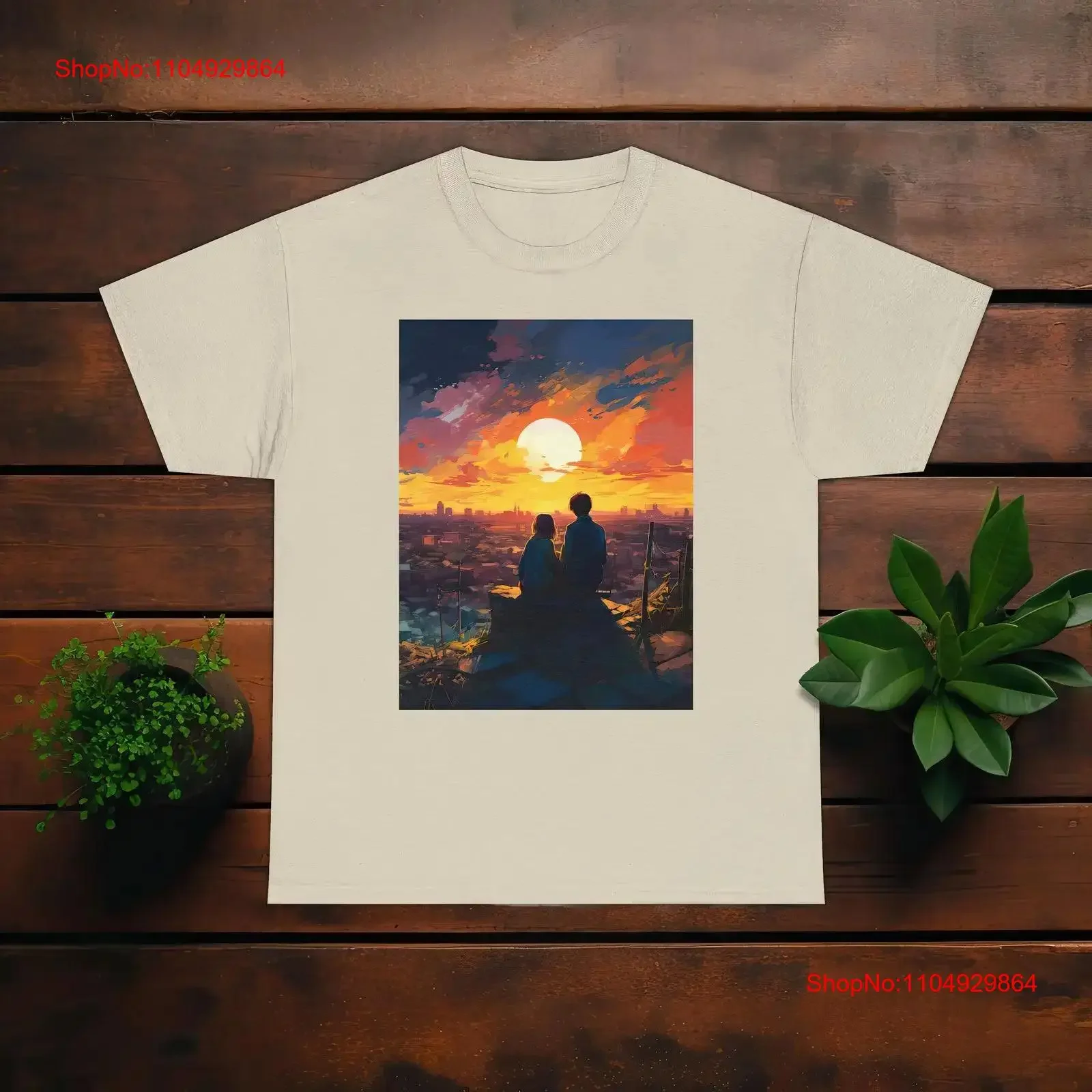 

Футболка The Sunset Echo от muse, винтажная стираная дизайнерская одежда унисекс, растянутая, мягкая, дышащая, повседневная, удобная, слегка