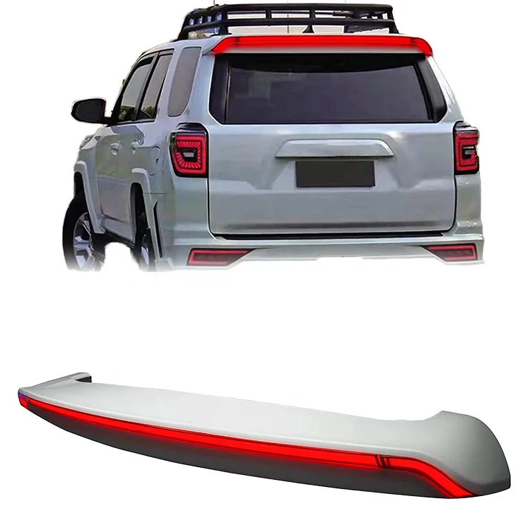 Rear Roof Spoiler for Toyota 4Runner 2014-2024 Rear Spoiler W/ High-Position Brake Lights Turn Signals