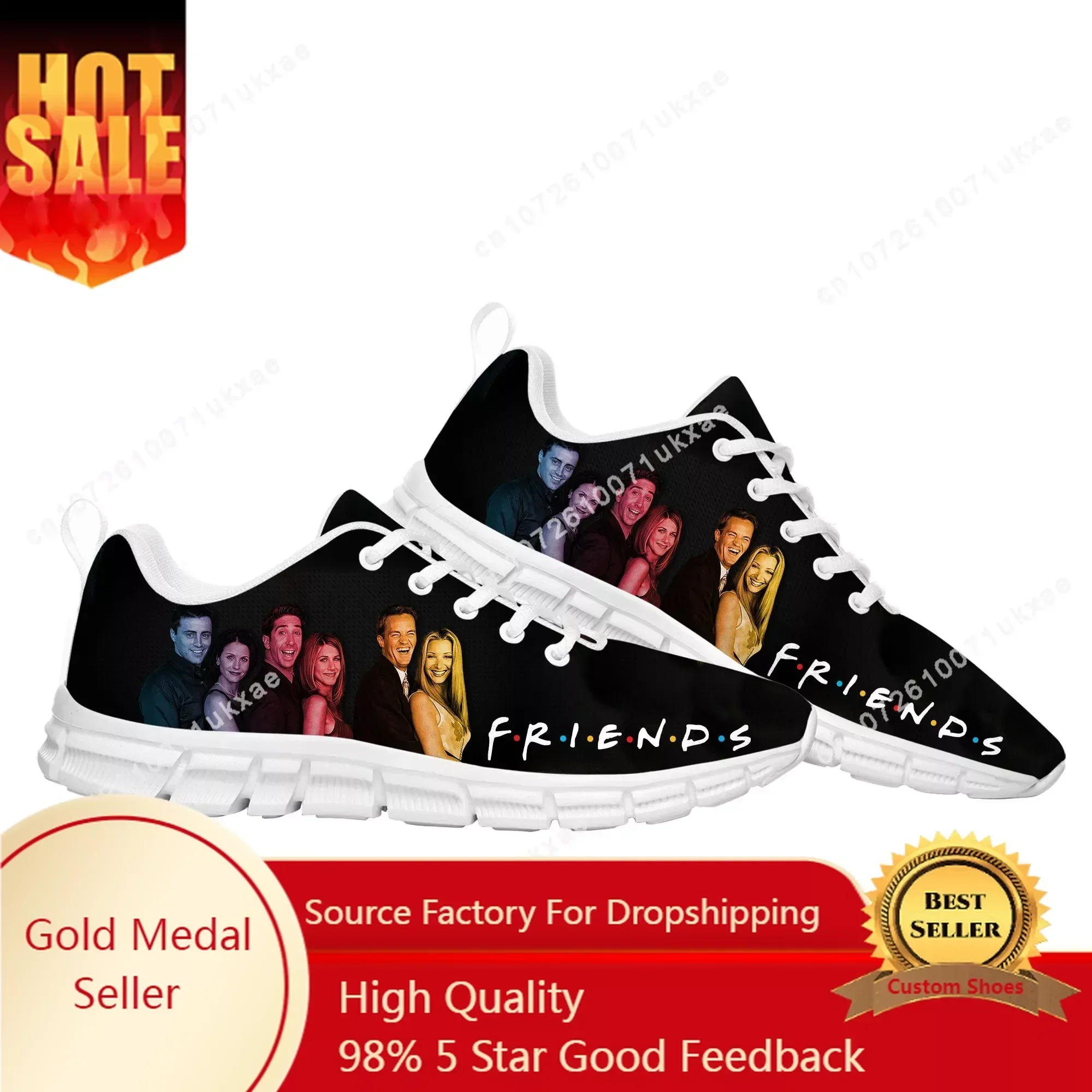 

Friends TV Show Central Perk Coffee Sports Shoes Mens Womens Sneakers Parent Sneaker Customize Shoe