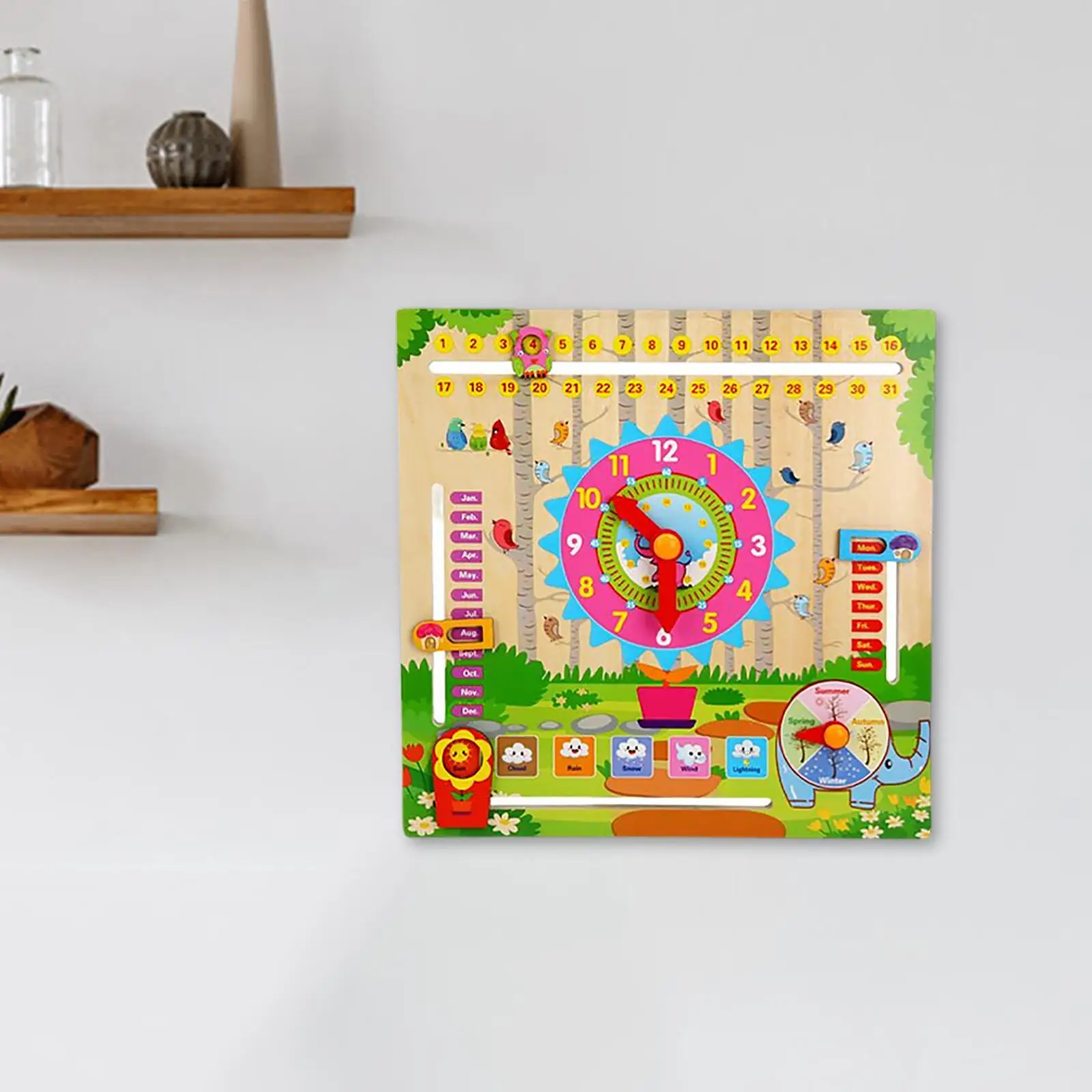 

Toys, Calendar Time Learning Fun Teaching Materials, for Toddlers