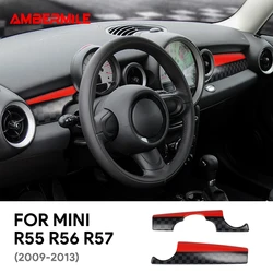 AMBERMILE for Mini Cooper R55 R56 R57 2009-2013 Car Dashboard Trim Panel Cover Sticker Case Interior Car-Styling Case Accessory