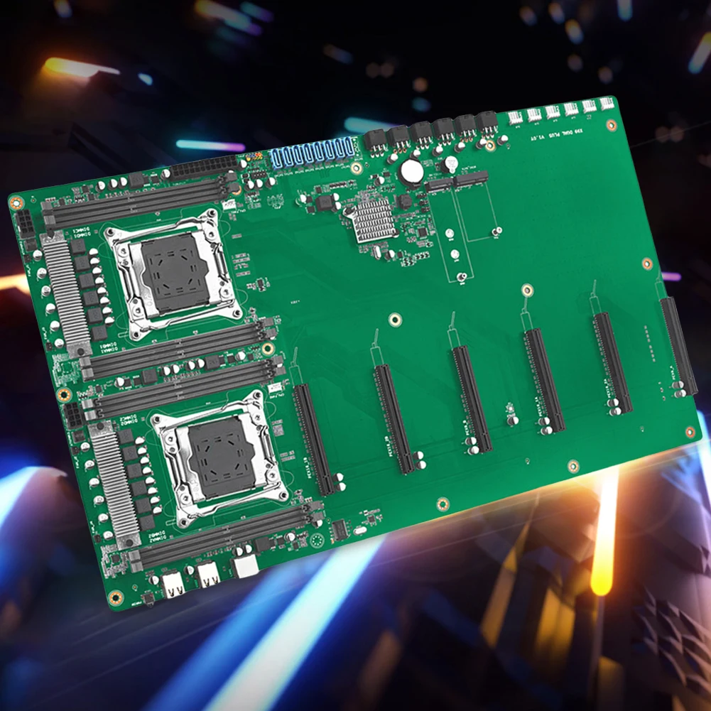 

X99 DUAL PLUS Материнская плата для майнинга поддерживает DDR4 RAM 256 ГБ LGA 2011-3 V3/V4 Процессор с разъемом ПК Материнская плата 4 *USB3.0 8 * SATA3.0 NVME M.2