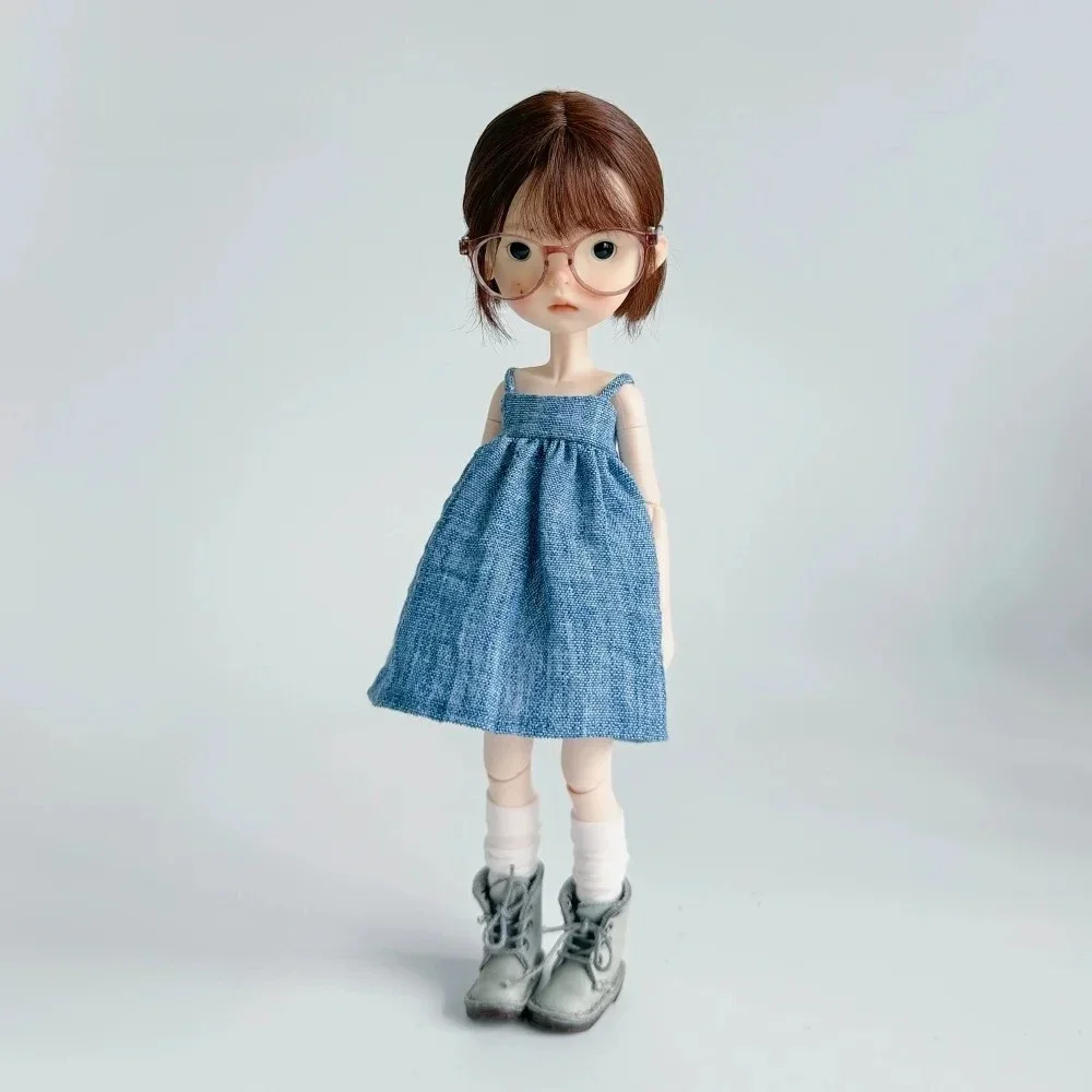 Handgefertigtes Damen-Trägerkleid mit Spitzenbesatz, Puppenkleidung für OB22 Blyth Körper, Spielzeug-Actionfiguren Zubehör – Detail 4