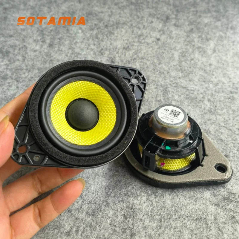 SOTAMIA 2pcs 3 Inch Glass Fiber Midrange Power Audio Speakers 4 Ohm 15W Rubber Edge Car Modified Surround Bluetooth Sound Boxes
