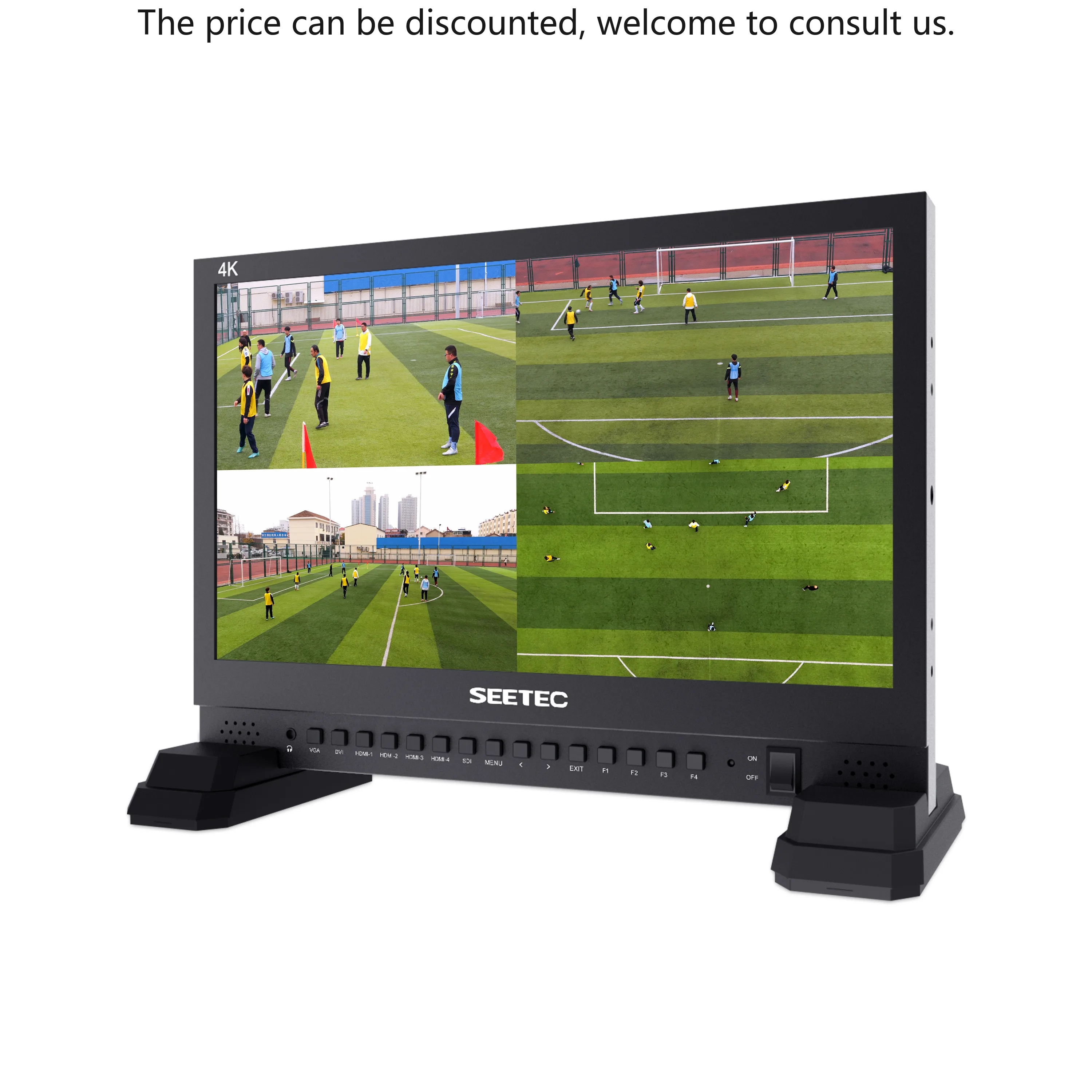 

SEETEC 4K156-9HSD Live Broadcast Camera 4K 3840X2160 Ultra HD IPS LCD Screen 15inch Quad Split 3G SDI HDMI Monitor