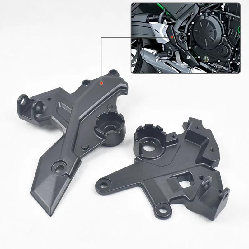 Motorcycle Front Footrests Foot Pegs Pedal Bracket For Kawasaki Z650 NINJA650 2017-2023