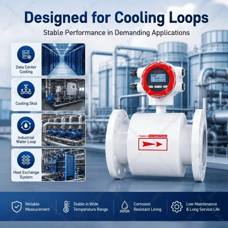 Smart Electromagnetic Flow Meter High Accuracy 0.3% Magnetic Water Flowmeter HART Protocol for Chemical Process Control