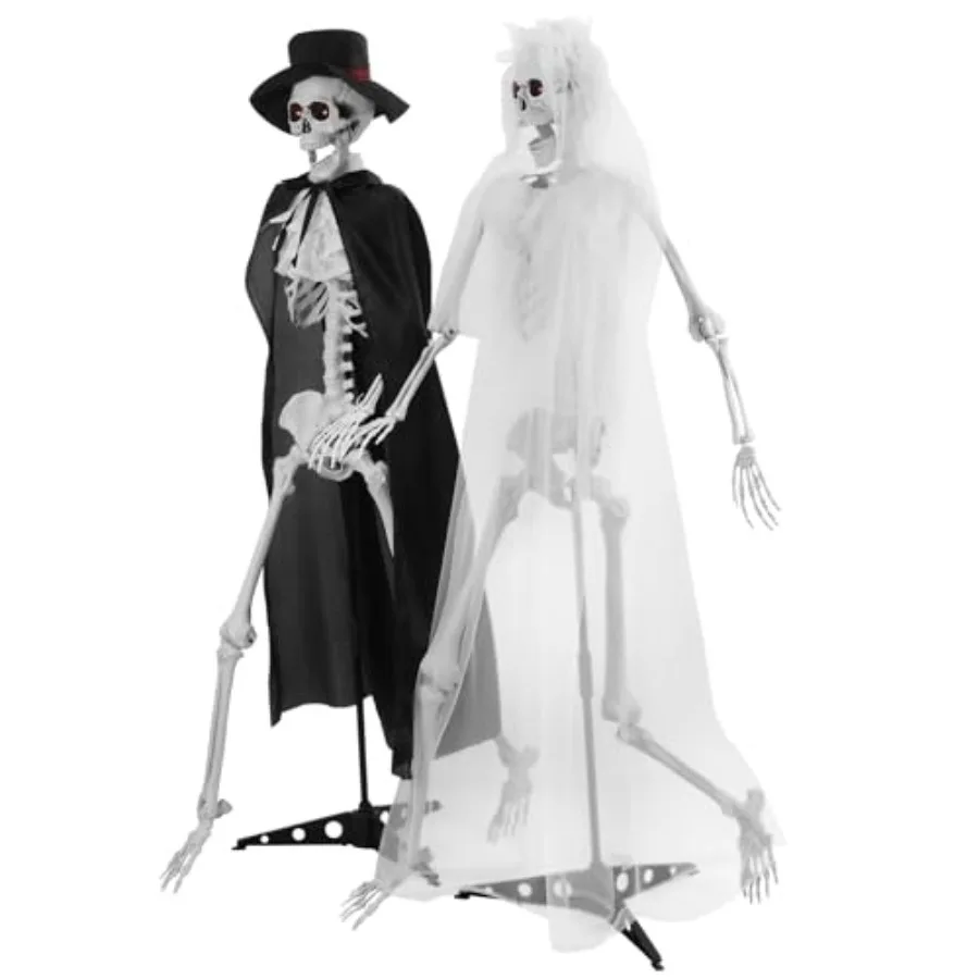 Halloween decoration: life size full body bones posable skeleton, simulated plastic material, white color, movable joints for r