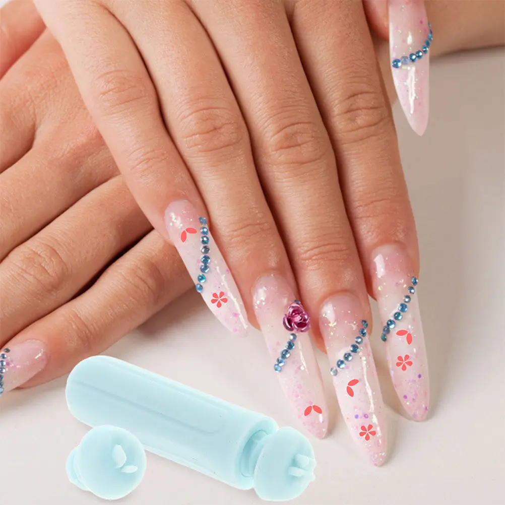 

2Pcs Nail Stamper Kit Silicone Nail Art Pens French Tip Stamping Tools DIY Nails Salon Manicure Accessories French Tips Kit