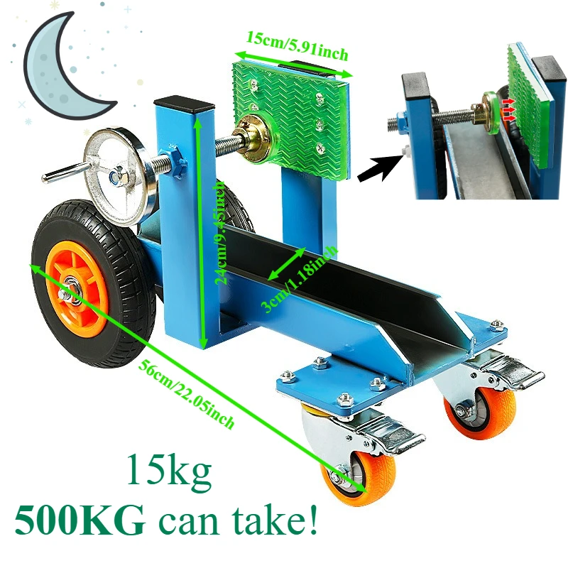 

Stone Moving 4-Wheel Platform Cart - Industrial Swivel Caster Tool for Marble Glass Door Transport Transportation Equipment