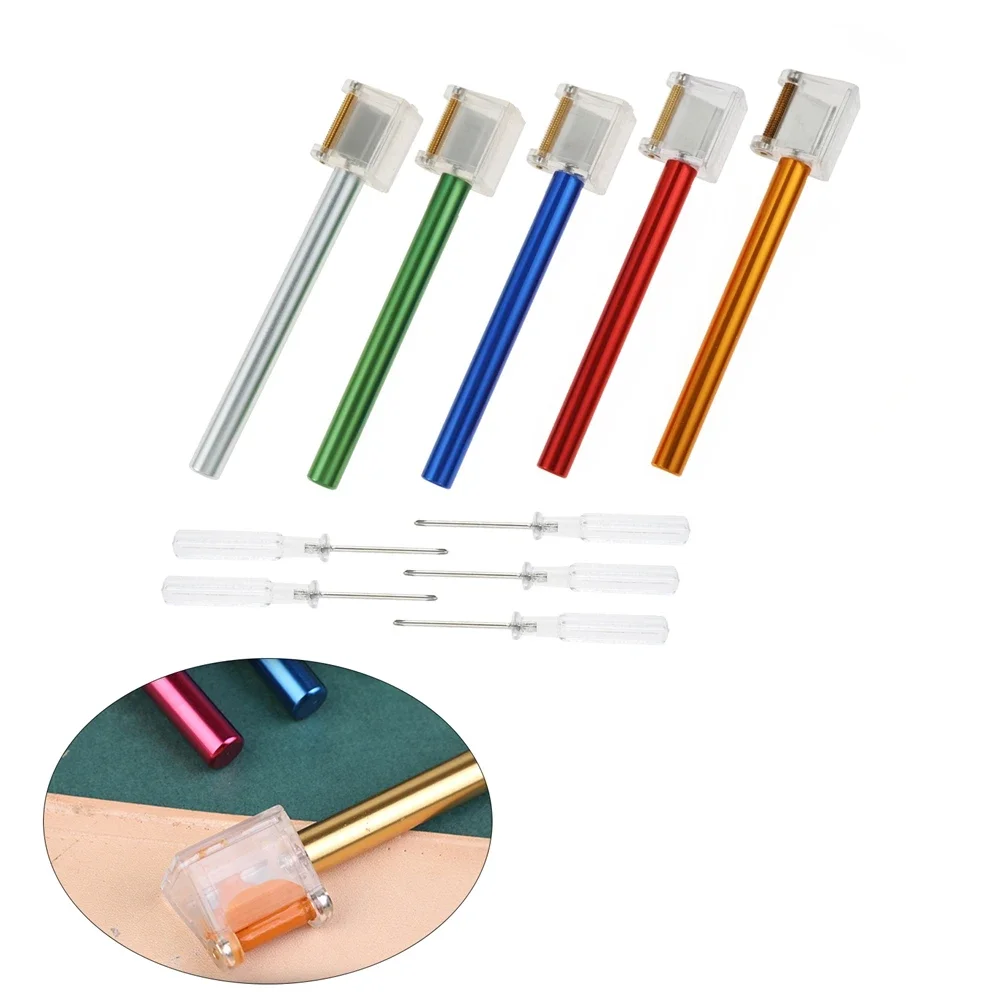 1Pc 12.5cm Leather Edge Oil Roller Pen Gluing Dye Pen Applicator Paint Roller Tool Leathercraft DIY Leather Painting Accessories