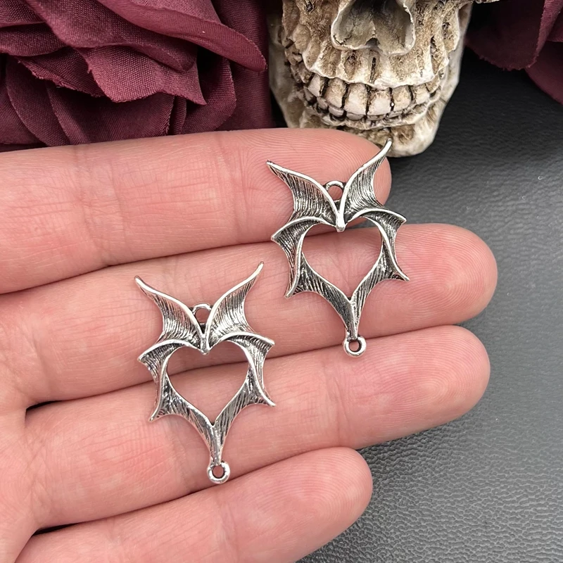 Goth Demon Wings Charms for DIY Jewellery Making