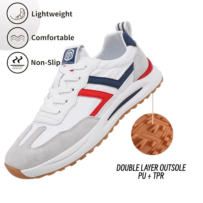 

Fipatbu Men's Retro Rubber Sole Sports Shoes Low Cut Casual Sneakers for Daily Wear Hiking And Outfit