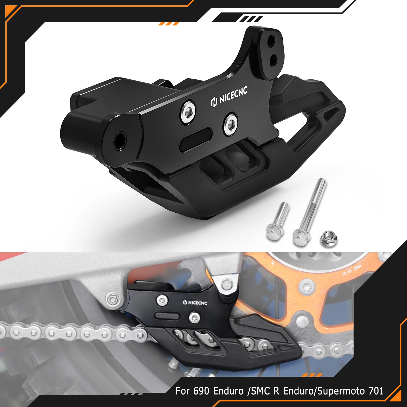 

For KTM SMCR 690 SMC R Enduro 2008-2024 Chain Guide Block For Husqvarna 701 sm Supermoto Enduro 2016-2024 Norden 901 2022-2023