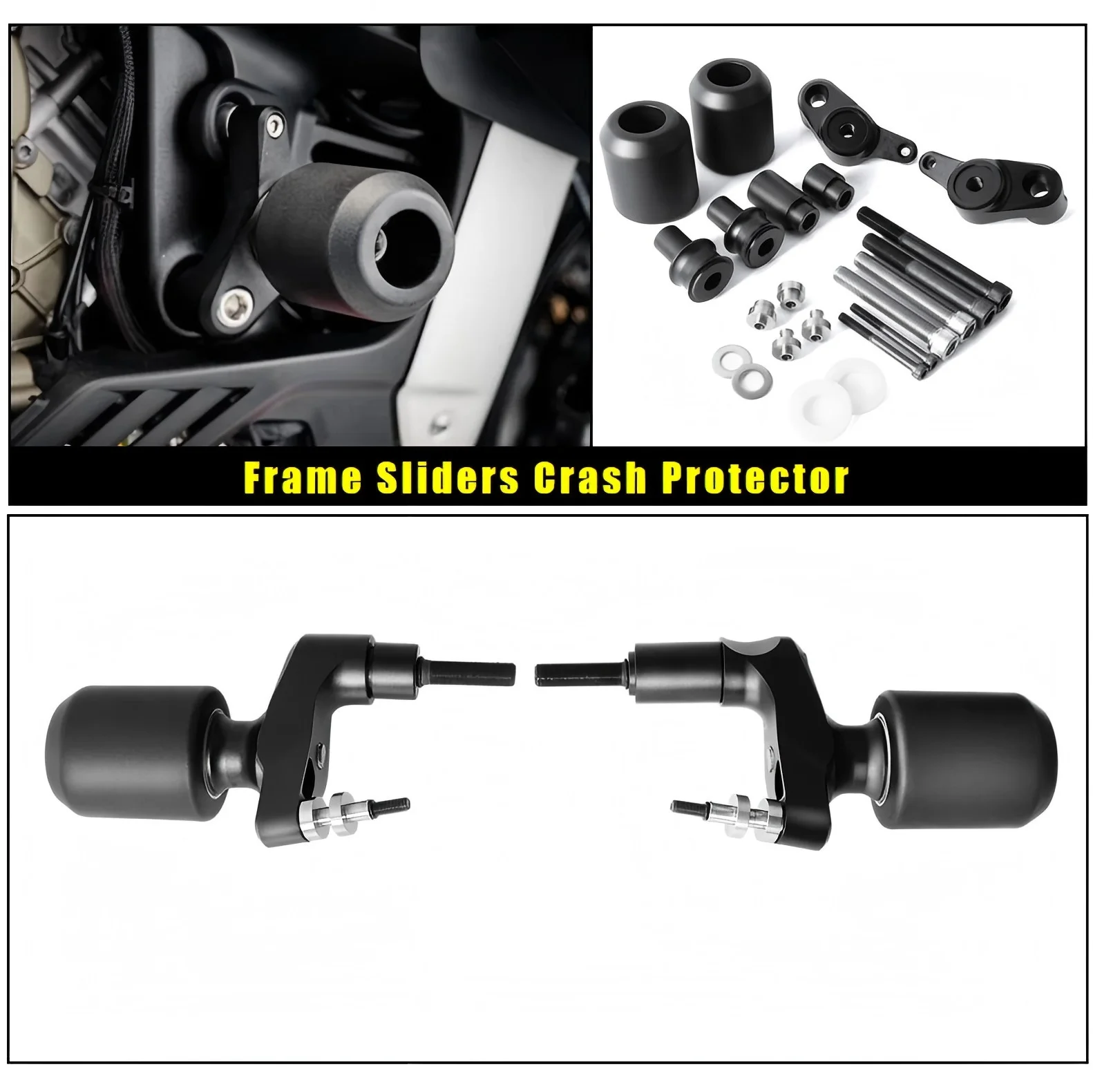 

Для Ducati Streetfighter V4 2020-2022 слайдеры рамы защита от столкновений | Защита от падения на болтах без вырезов | Алюминий с ЧПУ