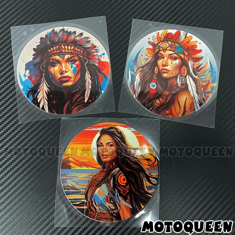 Motorbike Motorcycle Tank Pad Windshield Indian Female Rider Decals Stickers for Vintage Honda Kawasaki Suzuki Harley BMW