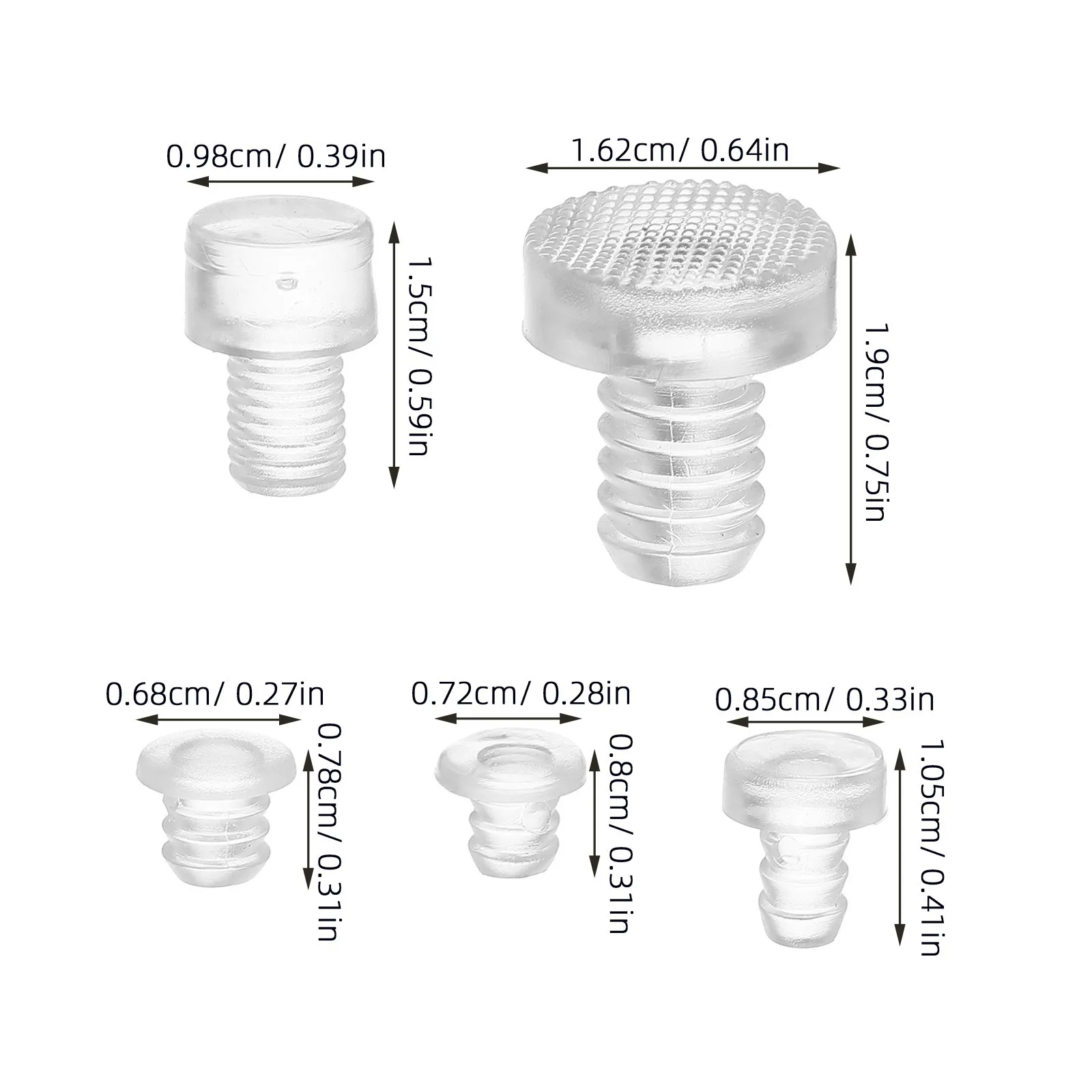 50Pcs Transparent Furniture Feet Pads Invisible Protection Cabinet Foot Protector for Noise Reduction Non-Skid Furniture Pads