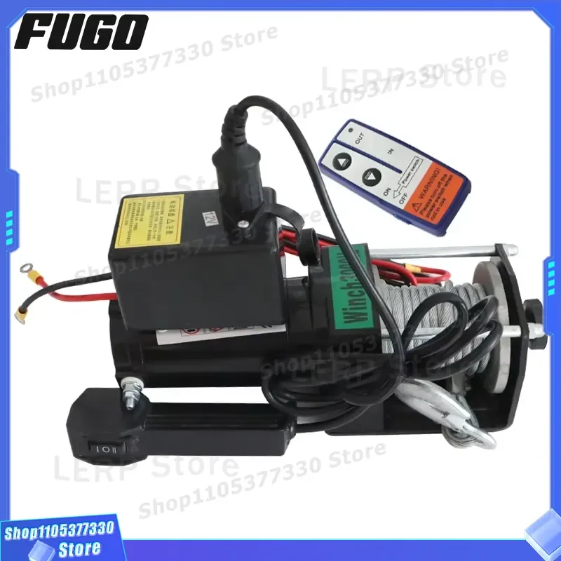 12V 24V Electric Winch 3000LB Single Line for Car Jeep Off Road Recovery Heavy Duty Pulling Device Auto Accessories Tool Off