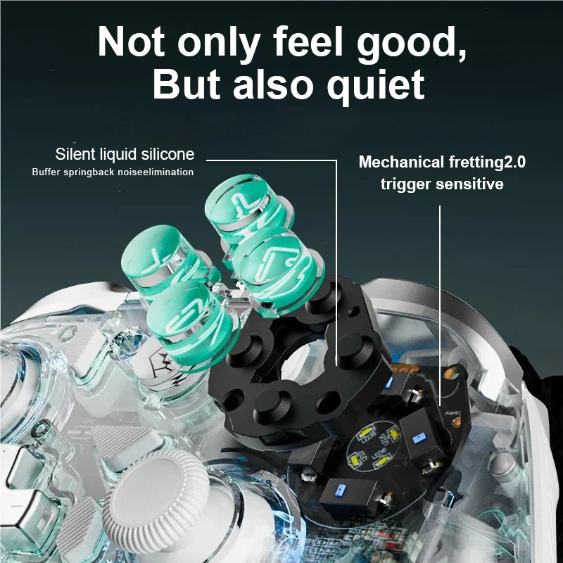 Controlador de juegos inalámbrico Aolion K20 RGB con base de carga efecto Hall Joystick Trigger para Nintendo Switch/PC/NS2/IOS/Android