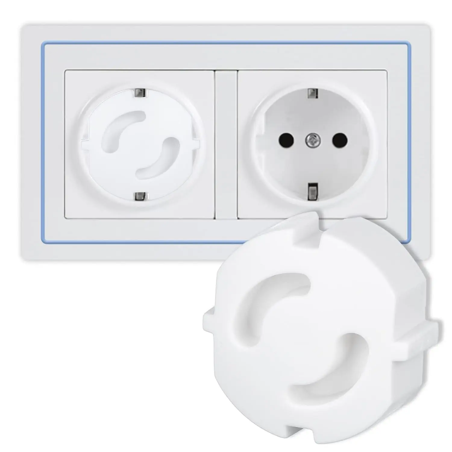 

1/5/10/20-Pack Baby Safety Socket Covers Plastic Power Socket Protective Covers Child Safety Socket Covers Baby Products