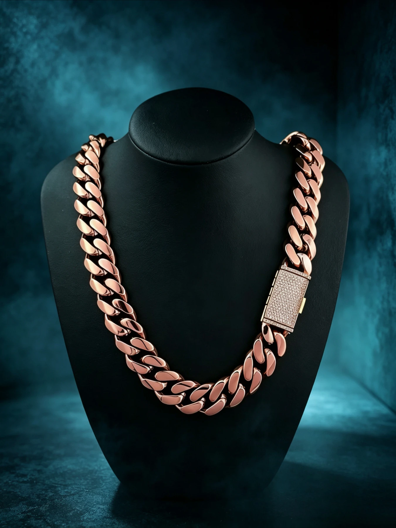 Retro American 22mm Oversized Cuban Men's Thick Chain, Thickened Electroplating Layer Lasting Light Does Not Fade,