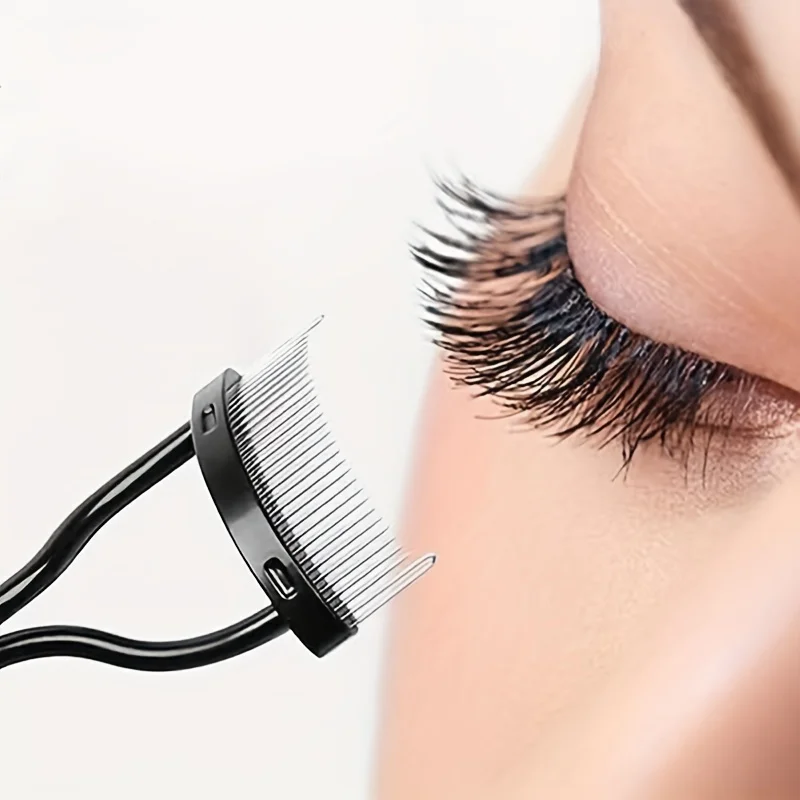 

Curved Eyelash Brush Tool - Eyelash Separator and Styling Accessory, Precision Comb Curved Eyelash Brush Eyelash Grooming Tool f