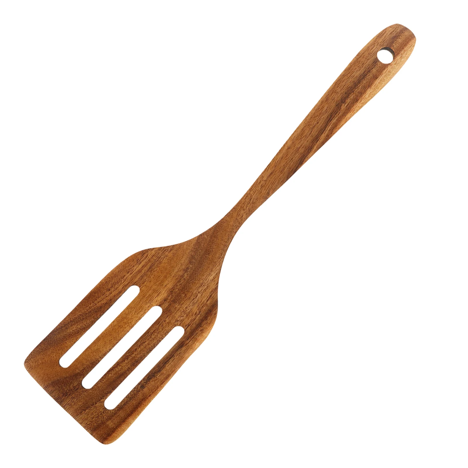 

Long Handle Wooden Spatula Kitchen Cooking Utensils Nonstick Turner Lightweight Portable Cookware Slotted Tool Baking Pastry