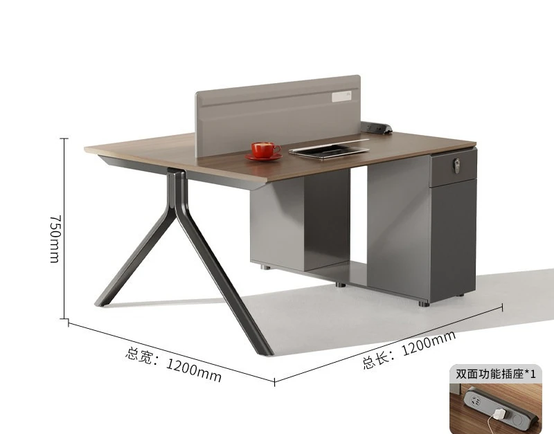 Desk Double staff seat 46 person seat Card seat Office table table Computer table and chair combination Light luxury high sense