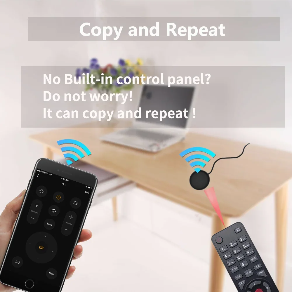 Tuya WiFi Smart IR Remote Control Smart Life APP Replace TV DVD AUD AC Remote Works with Alexa Google Home