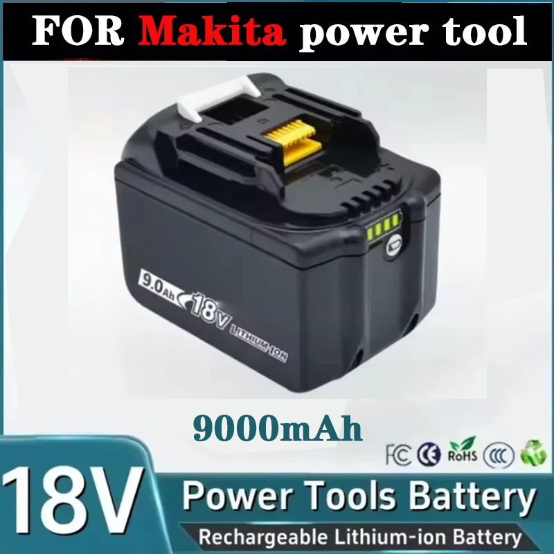 Genuine 18V 9Ah Lithium Battery for Makita Electric Wrench Electric Drill Lawn mower, high-pressure water gun Universal Battery