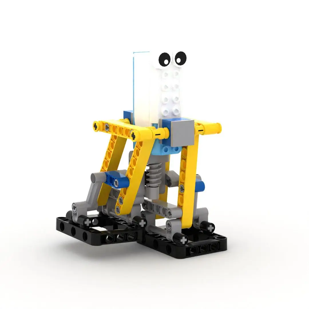 DIY Building Blocks Biped Walking Mechanism, Mechanical Gear Bricks Kit, STEM Toy