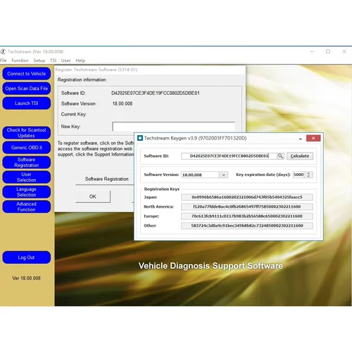 Imagen 2 del producto Versión más nueva para TOYOTA TIS Techstream 18.00.008 Enlace de software y código activo funciona con MINIVCI MINI VCI