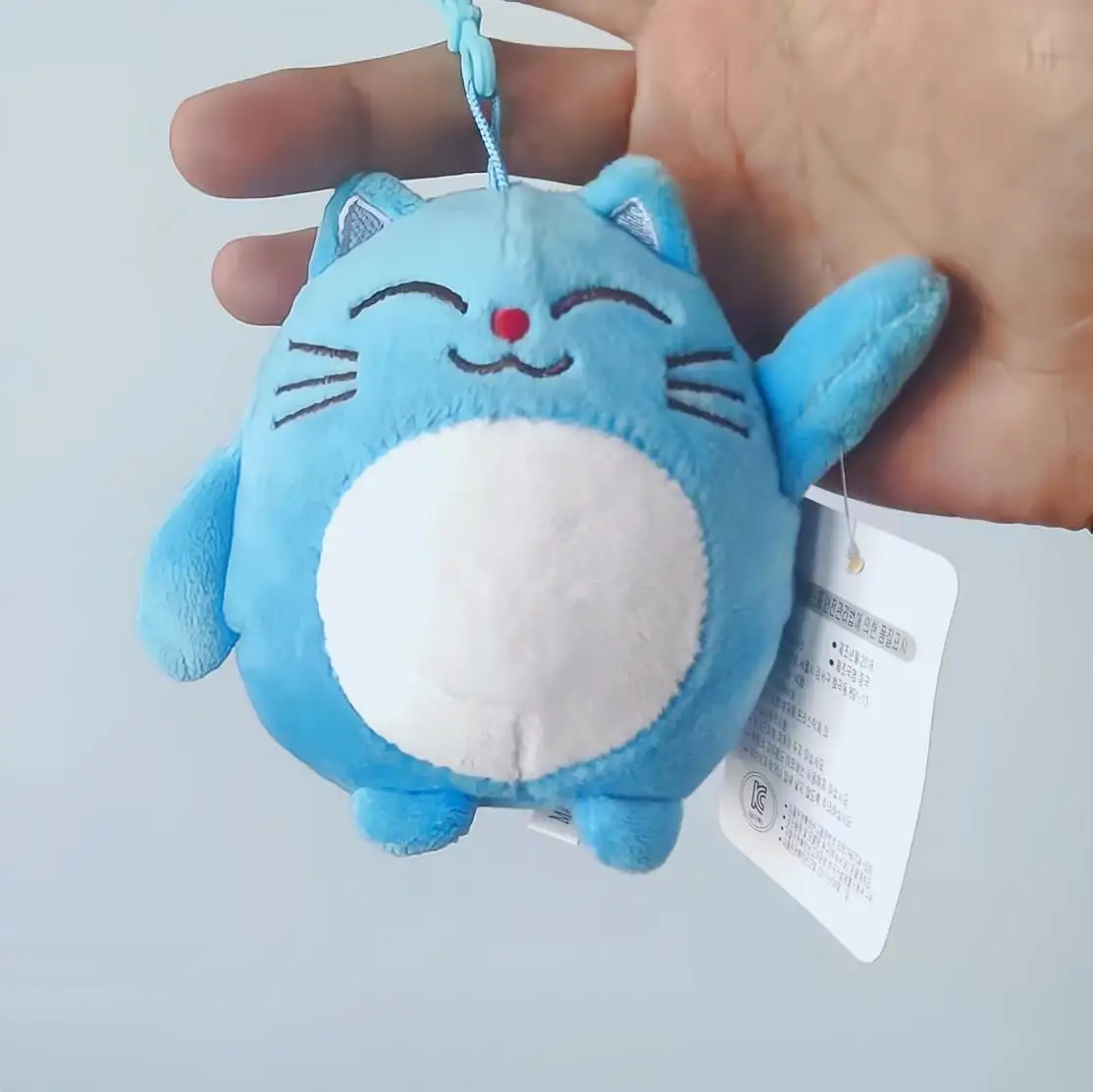 Chat en peluche de dessin animé créatif, animaux mignons, doux, porte-clés en peluche, pendentif beurre, breloque pour sac de couple, cadeau pour enfants, 10cm