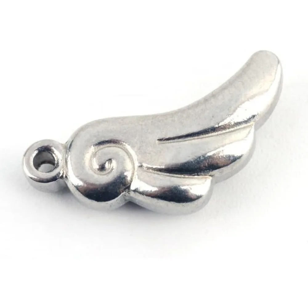5Pcs 201 Stainless Steel Wing Charms Stainless Steel Color for Women DIY Necklace Bracelet Earring Jewelry Craft Making