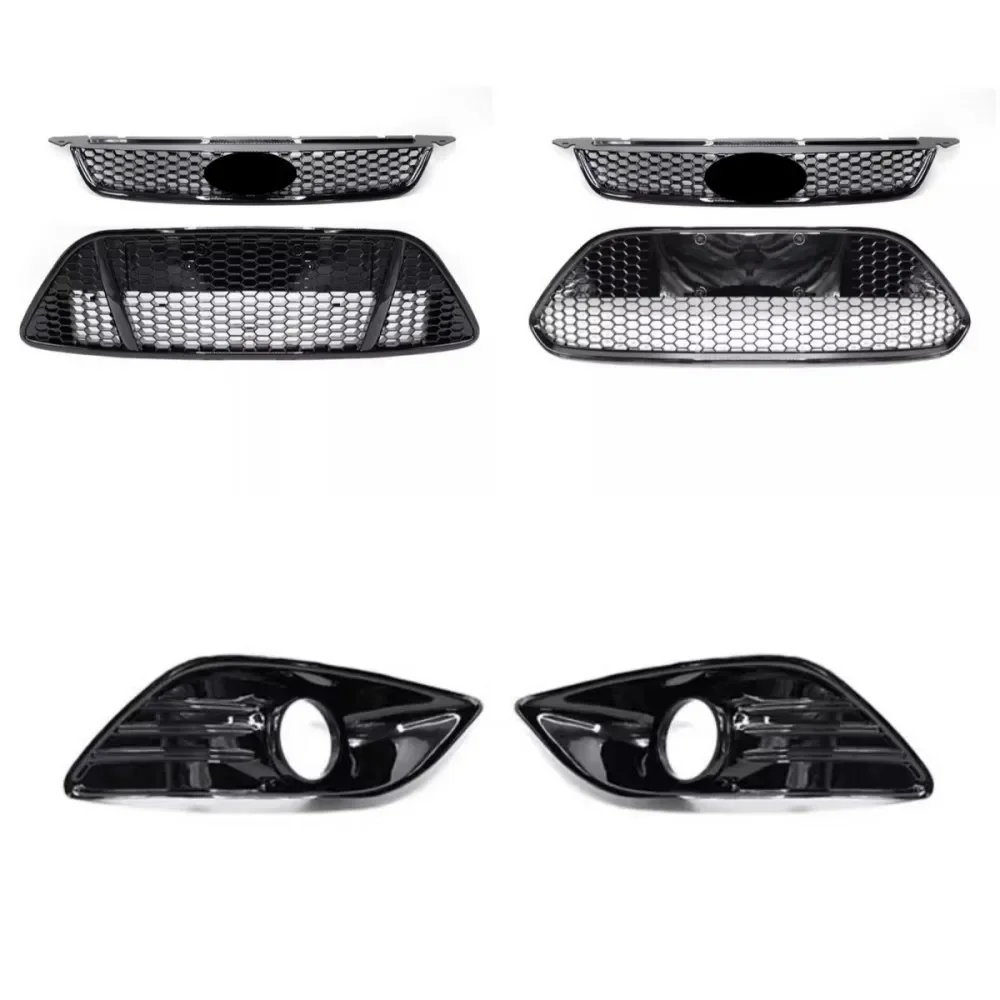 

Решетка маски, решетка радиатора, сетка переднего бампера, рамка противотуманной фары в сборе для Ford Focus 2009-2015, автоаксессуары