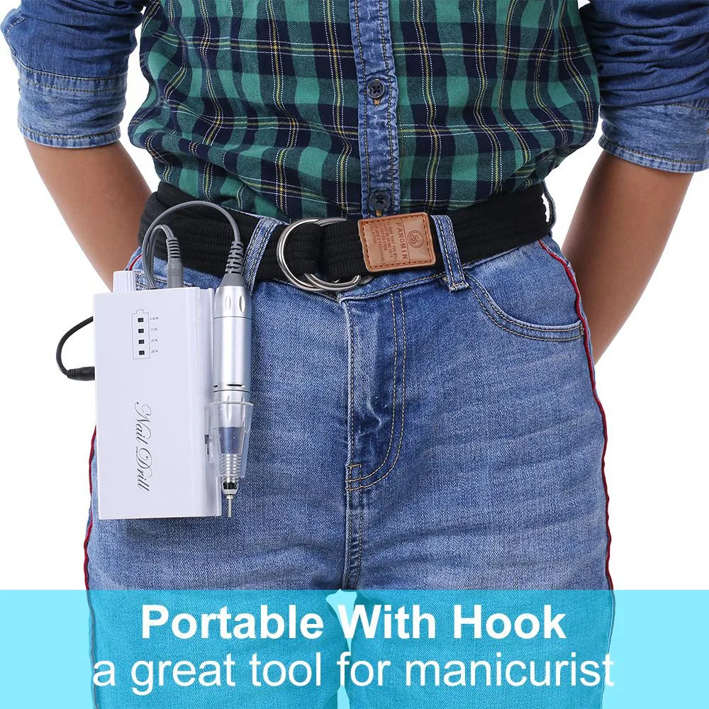 36W Portable Manicure Nail Drill Machine 30000RPM Cordless Rechargeable Made of Plastic