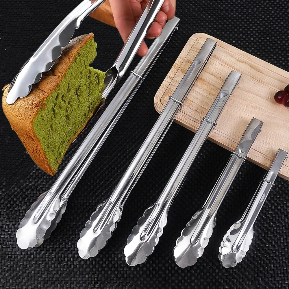 Multifunction Barbecue Tongs Portable for Picnic Barbecue Cooking Bread Salad Barbecue Clips Stainless Steel Kitchen Accesorios