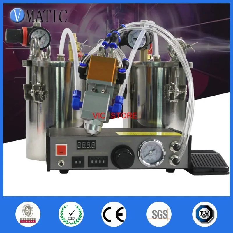 Free Shipping Automatic Dispenser Set + Stainless Steel Air Pressure Tank + Double Action Two Cylinder Liquid Dispensing Valve